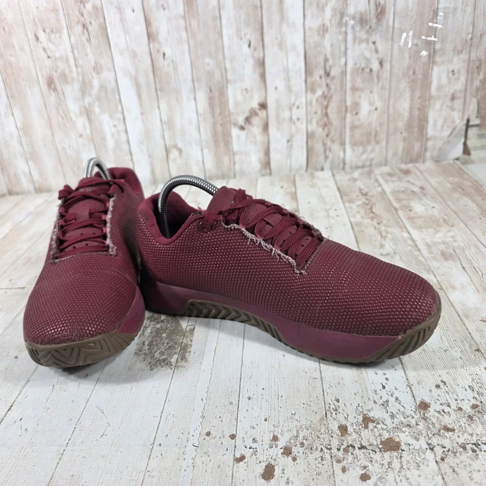 NOBULL Trainer Burgundy SuperFabric Low Top Shoes Womens 9.5 Mens 8 Maroon Gum
